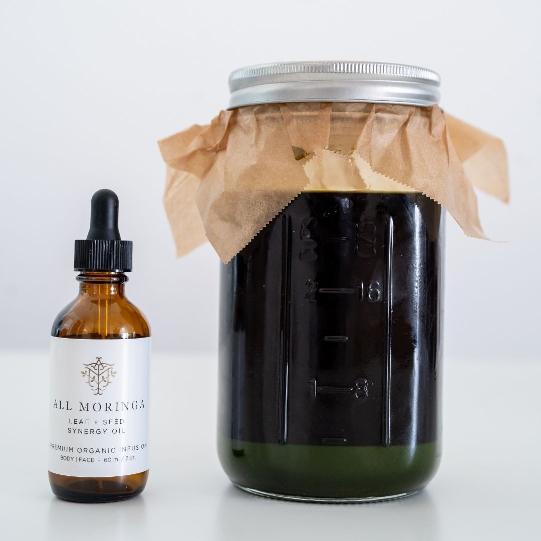 Moringa Leaf + Seed Synergy Oil – Organic Face & Body Oil for Hydration, Skin Repair & Antioxidant Protection 2oz-2
