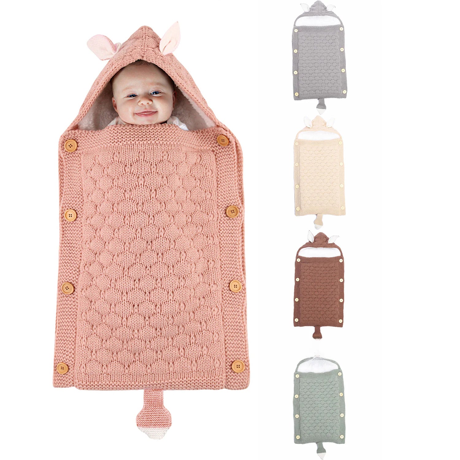 Cozy Bunny Ear Baby Wrap