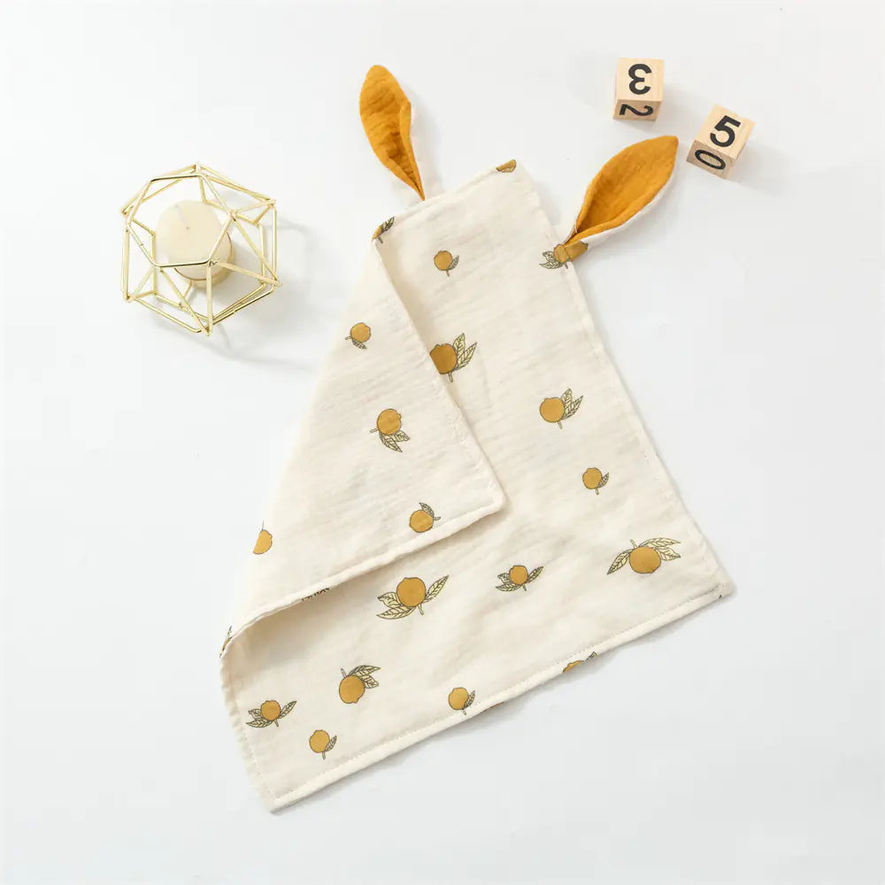 Baby Rabbit Ears Cotton Sleep Towel and Hug Blanket