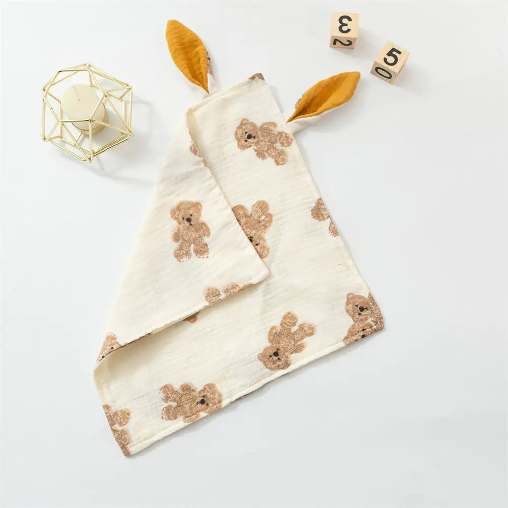 Baby Rabbit Ears Cotton Sleep Towel and Hug Blanket
