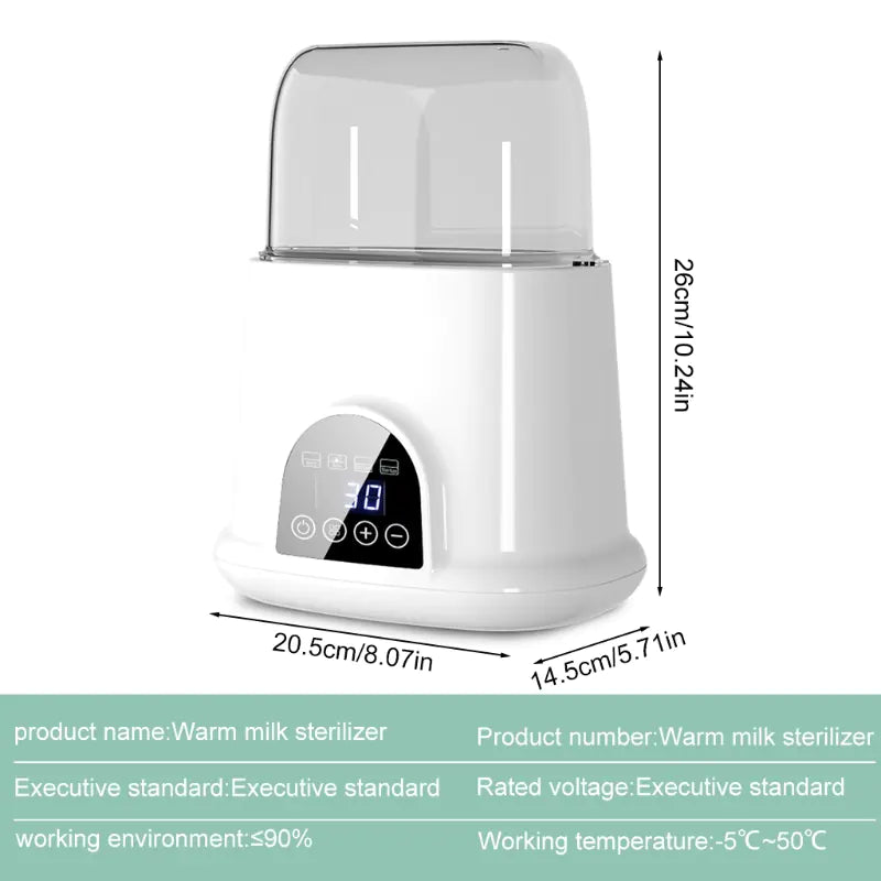 4-in-1 Baby Bottle Warmer & Sterilizer with Smart Thermostat – Milk Heater, Food Warmer & Defroster