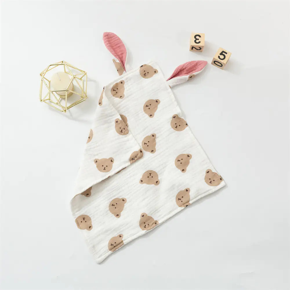 Baby Rabbit Ears Cotton Sleep Towel and Hug Blanket