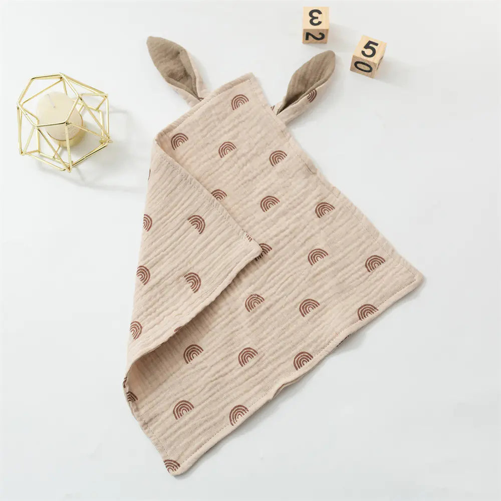 Baby Rabbit Ears Cotton Sleep Towel and Hug Blanket